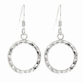Silver Mini Circle Dangle Earring
